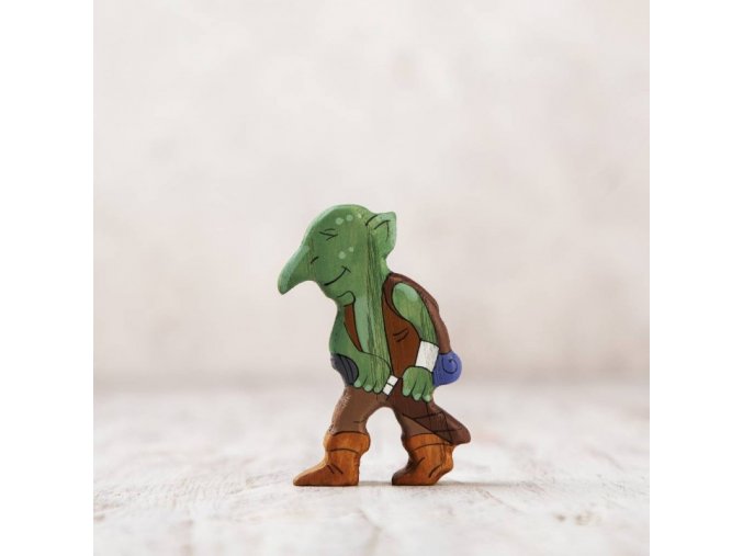 wooden troll figurine