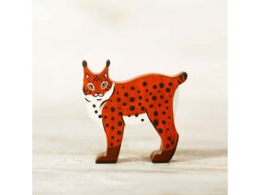 wooden lynx toy