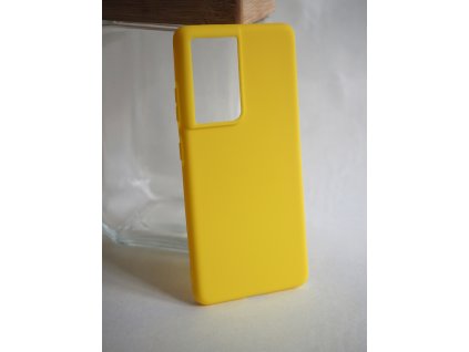 Silikonový kryt Samsung S21 ultra - žlutý