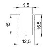 Adam Hall 6240 Capping Channel 9.5mm