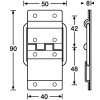 Adam Hall Heavy Strut Hinge 2524