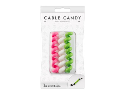 Kabelový organizér Cable Candy Small Snake, 3 ks, různé barvy