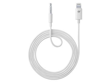 Audio kabel Cellularline Lightning na 3,5 mm jack (MFi), bílý