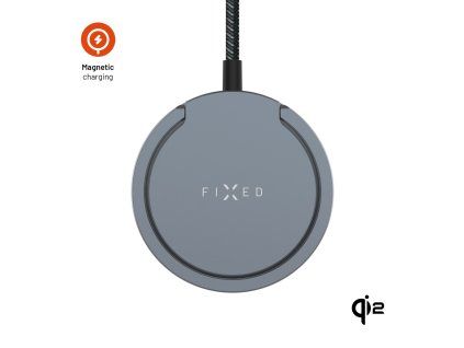 FIXED MagPad Pro – bezdrátová nabíječka s MagSafe a Qi2, 15W, šedá