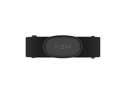 Hrudní pás s měřením srdečního tepu FIXED Pulse Dual, HR+HRV měření, černý