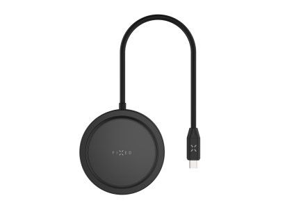 USB‑C hub FIXED MagHUB 7‑portový s bezdrátovým nabíjením, černý