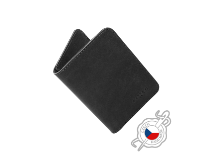 Kožená peněženka FIXED Wallet XL, černá (Barva Černá)