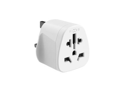 Adaptér FIXED UK Adapter pro EU/US/AUS do UK zásuvek, bílý