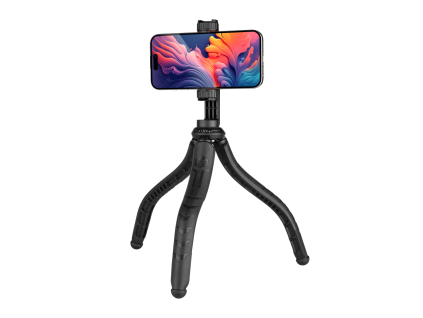 Flexibilní stativ FIXED Creator s 1/4" držákem na telefon, černý