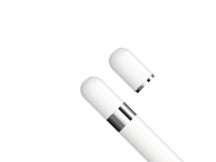 Náhradní čepička FIXED Pencil Cap pro Apple Pencil 1. generace, bílá