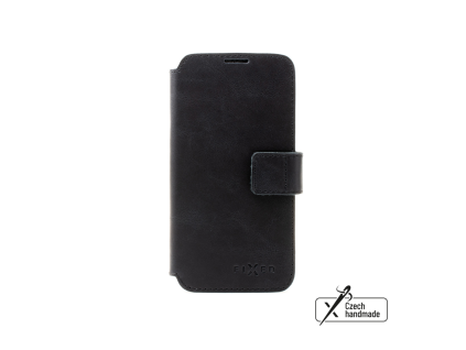 Kožené pouzdro typu kniha FIXED ProFit pro Apple iPhone 16 Pro Max (Barva Černá)