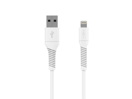 Datový a nabíjecí kabel FIXED USB/Lightning, 1,2 m, USB 2.0, bílý