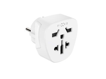 Adaptér FIXED EU Adapter 2 pro UK/US/AUS do EU, bílý