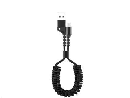 WG - Datový kabel Micro USB na USB-A, 1 metr, kroucený, černá
