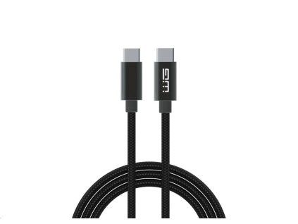 WG - Datový kabel Type-C na Type-C, 20 cm, 3 A, černá