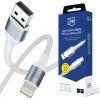 3mk Hyper kabel N-Series USB-A na Lightning 12W, 2 m – bílý