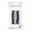 Kabelový organizér Cable Candy Small Snake, 3 ks, černý a bílý