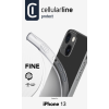 Extratenký zadní kryt CellularLine Fine pro Apple iPhone 13, transparentní