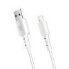 Datový a nabíjecí kabel Bonbon s konektory USB/Lightning, 1 metr, bílý