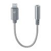 Adaptér Cellularline Music Enabler Lightning na 3,5 mm jack, MFi certifikace, šedý