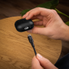 Kožené pouzdro FIXED PodsLeather pro Apple AirPods 4 (Barva Černá)