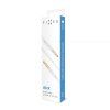 Plochý audio AUX kabel FIXED s konektory 2 × 3,5 mm jack, bílý