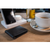 Kožená peněženka FIXED Wallet for AirTag z pravé hovězí kůže, černá (Barva Černá)