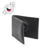 Kožená peněženka FIXED Wallet for AirTag z pravé hovězí kůže, černá (Barva Černá)