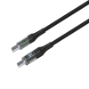 Nabíjecí a datový kabel FIXED s displejem USB-C/USB-C, PD 100W, 1.2 m, USB 2.0, černý