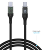 Nabíjecí a datový kabel FIXED s displejem USB-C/USB-C, PD 100W, 1.2 m, USB 2.0, černý