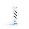 Plochý audio AUX kabel FIXED s konektory 2 × 3,5 mm jack, černý