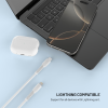 Nabíjecí a datový Liquid Silicone kabel FIXED USB-C/Lightning, PD, 60W, 1,2 m, bílý