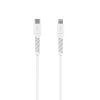 Nabíjecí a datový Liquid Silicone kabel FIXED USB-C/Lightning, PD, 60W, 1,2 m, bílý