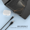 Krátký nabíjecí a datový kabel FIXED Liquid Silicone USB/USB-C PD, 0,3 m, 60 W, černý