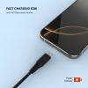 Krátký nabíjecí a datový kabel FIXED Liquid Silicone USB/USB-C PD, 0,3 m, 60 W, černý