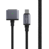 Nabíjecí opletený kabel FIXED USB-C/MagSafe 3, 140W, 2 m, šedý