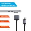 Nabíjecí opletený kabel FIXED USB-C/MagSafe 3, 140W, 2 m, šedý