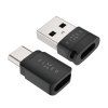 Hliníkový USB-C/C a USB-C/U Data blocker 2in1 FIXED, černý
