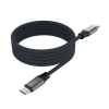 Magnetický nabíjecí a datový opletený kabel FIXED USB-C/USB-C PD 240W 1,2 m USB 2.0, šedý