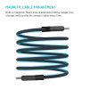 Magnetický nabíjecí a datový opletený kabel FIXED USB-C/USB-C PD 240W 1,2 m USB 2.0, šedý