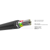 Krátký nabíjecí a datový opletený kabel FIXED USB-C/Lightning PD 0,5 m MFi, bílý