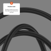 Nabíjecí a datový kabel FIXED USB-C/USB-C s displejem, PD, 100W, 2 m, černý