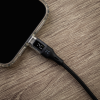 Nabíjecí a datový kabel FIXED USB-C/USB-C s displejem, PD, 100W, 2 m, černý