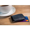 Kožená peněženka FIXED Tiny Wallet z pravé hovězí kůže, modrá (Barva Modrá)