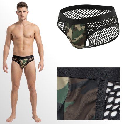 Maskáčové síťované slipy