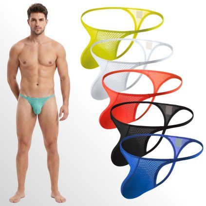 Síťovaná anatomická tanga Dukeboy 6 barev