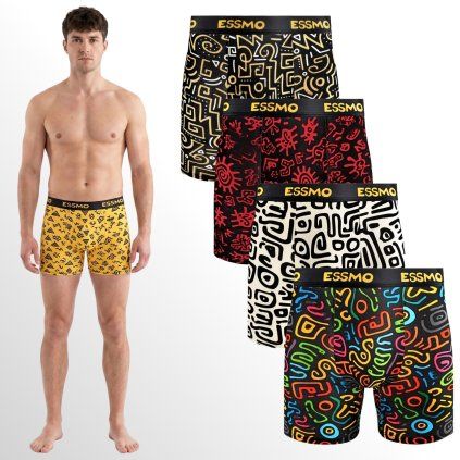 Vzorované jemné boxerky