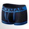 Síťované sportovní boxerky JOCKMAIL černé s modrým lemováním
