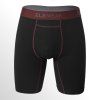 ELEWEAR dlouhé černé boxerky červený pas