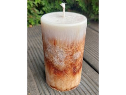 Mini hnědá svíčka z palmového vosku pro každodenní pohodu a relaxaci
